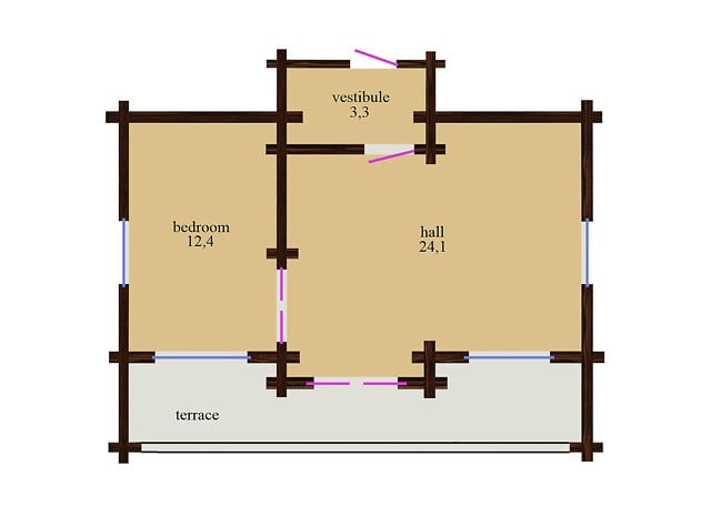 Log Cabins Kits: Small log house