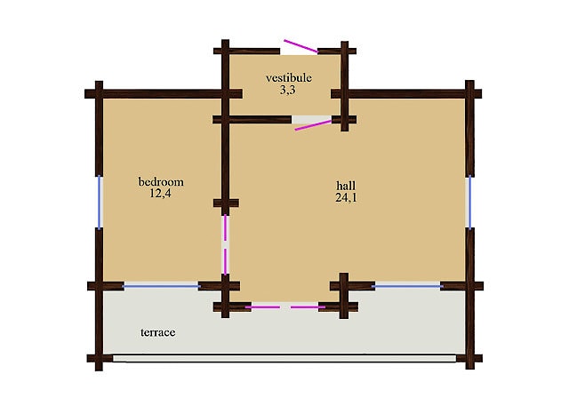 Log Cabins Kits: Small log house