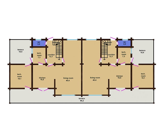 Wooden homes designs 400-500 m&sup2;