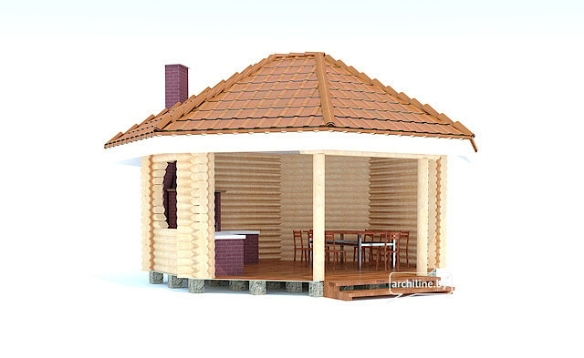 Wooden barbecue home