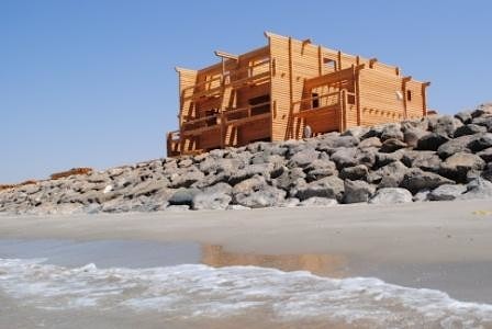 Wooden house assembly in UAE Ras Al Khaimah