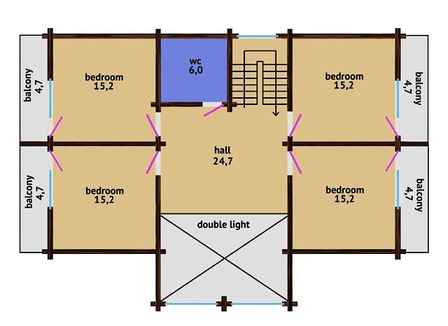 Wooden homes designs 200-400 m²