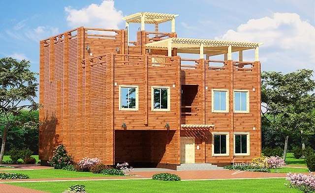 Wood home project and architecture: project in Doha, Qatar
