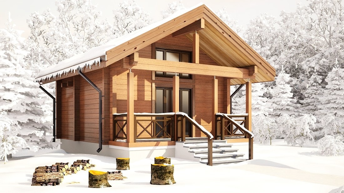 Modular homes cottage from glulam
