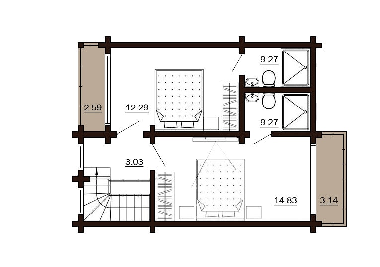 Modular homes "Till" Glulam