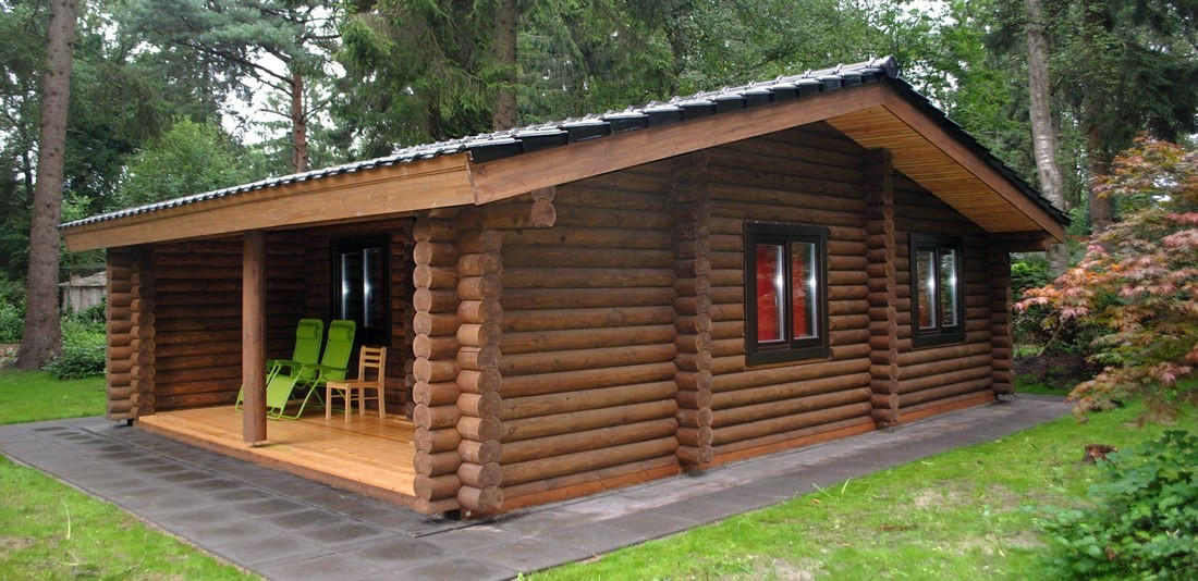 Log Cabin Kits Dutch Log House Van Dijk House Kit With Wooden Windows Ceramic Tiles Concrete Strip Foundation Total Area 52 M