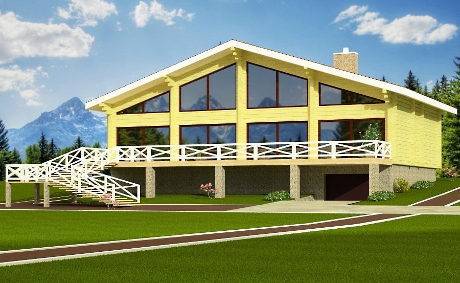Wooden house plans : Alpen Chalet 279 m²  