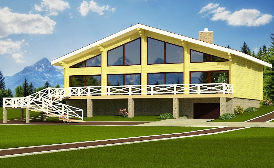 Wooden house plans : Alpen Chalet 279 m²  
