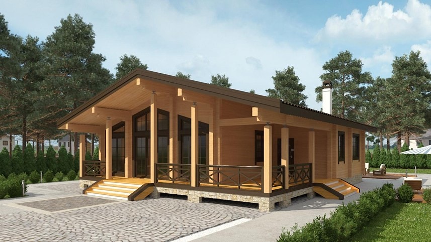 Design of a tiny wooden house "Ikihirsi" from glulam   
