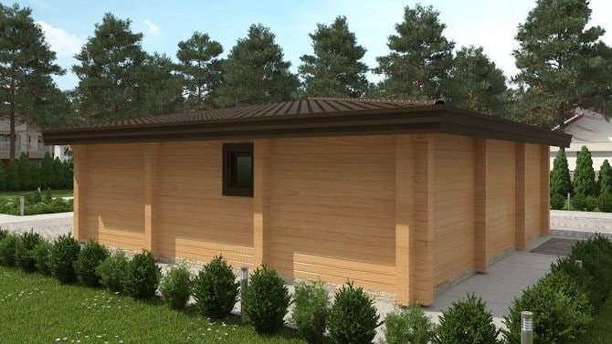 Modern wood sauna "Hugo"
