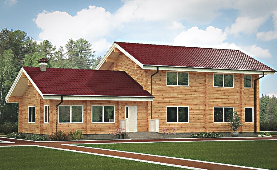 Wooden house plans: Wooden home 175 m2  