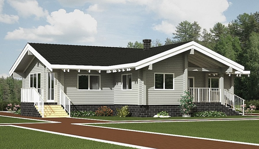 Wooden house "Kathleen"(Finnish design)   