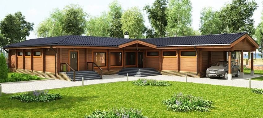 Wooden prefab house plan ( glued laminated timber ) "Arento"