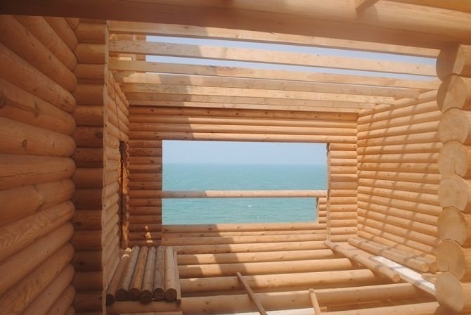 Wooden house assembly in UAE Ras Al Khaimah