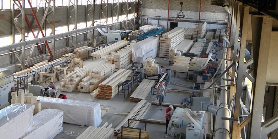 Wooden houses production technology