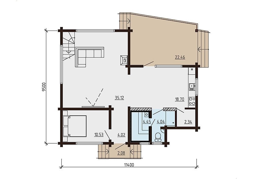 Wooden house in the mountains of Algeria