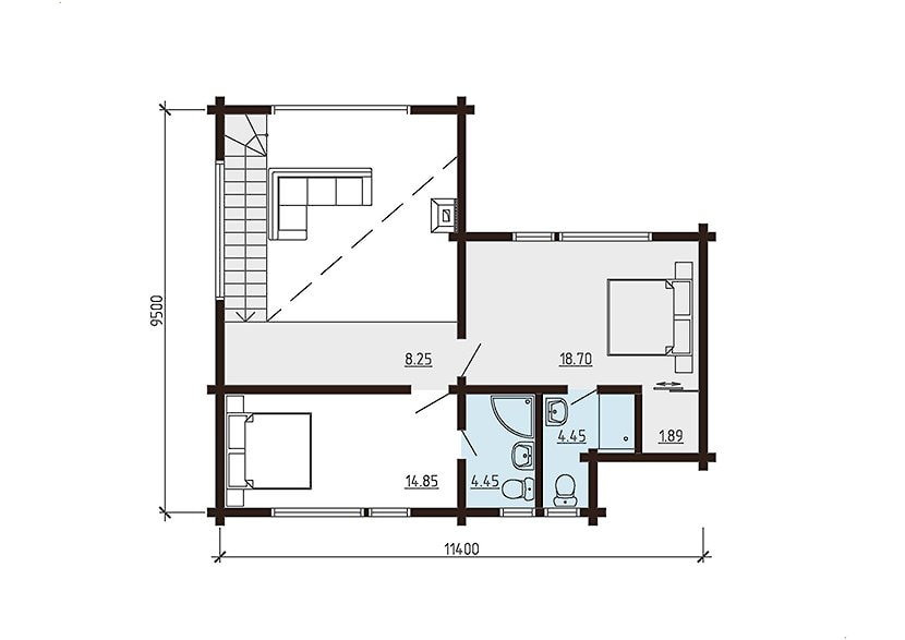 Wooden house in the mountains of Algeria