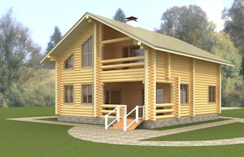 Log home "Matias" - the best variant you can have! Plan of a log home from pine — total area 172 m²