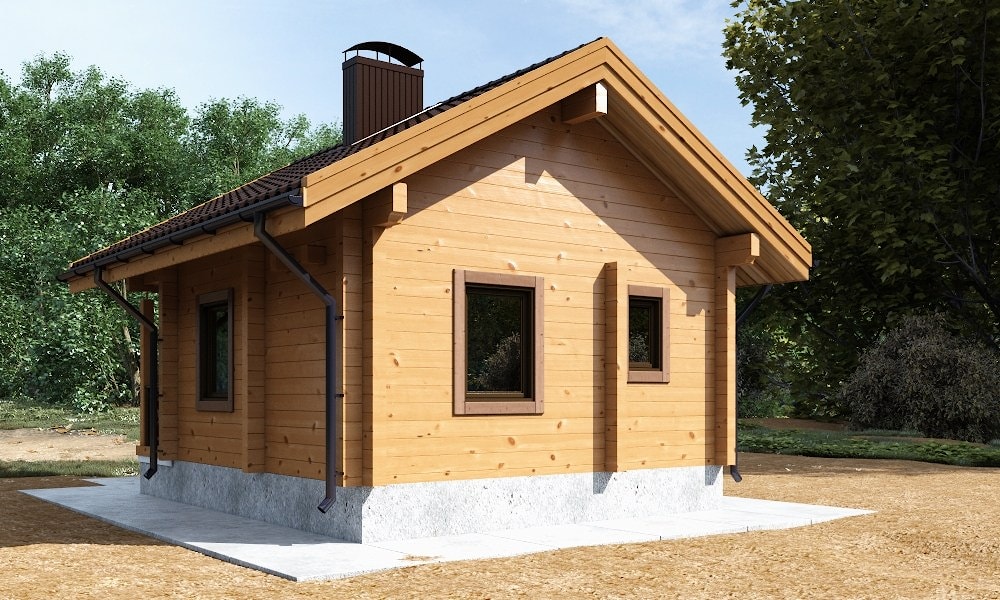 Wooden house of glued timber "Defender"