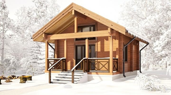 Wooden house of glued timber "Ukraine"