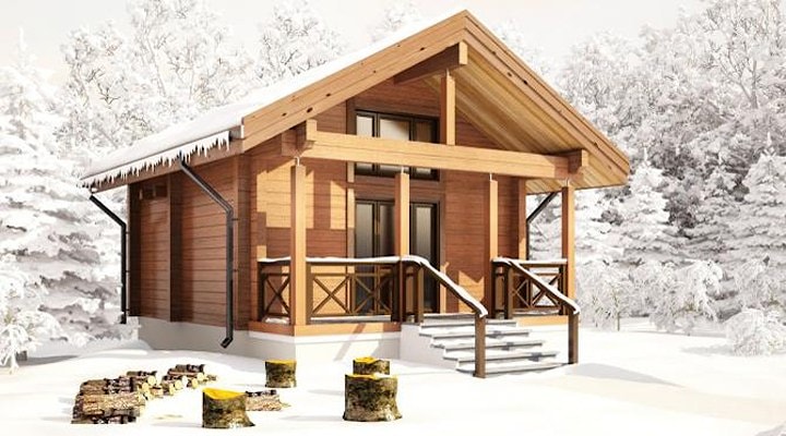 Wooden house of glued timber "Ukraine"