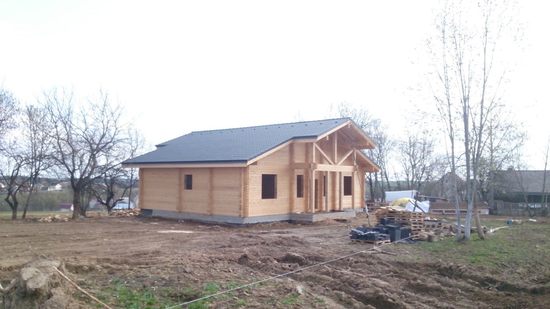 Two-family house of timber of technical drying "Bright"