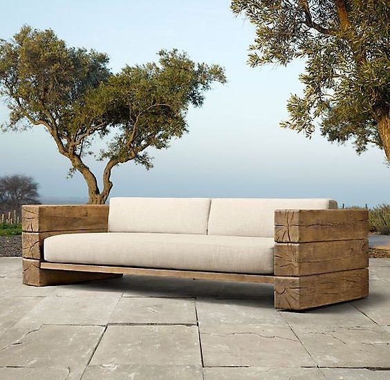 Sofa made of timber