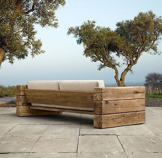 Sofa made of timber
