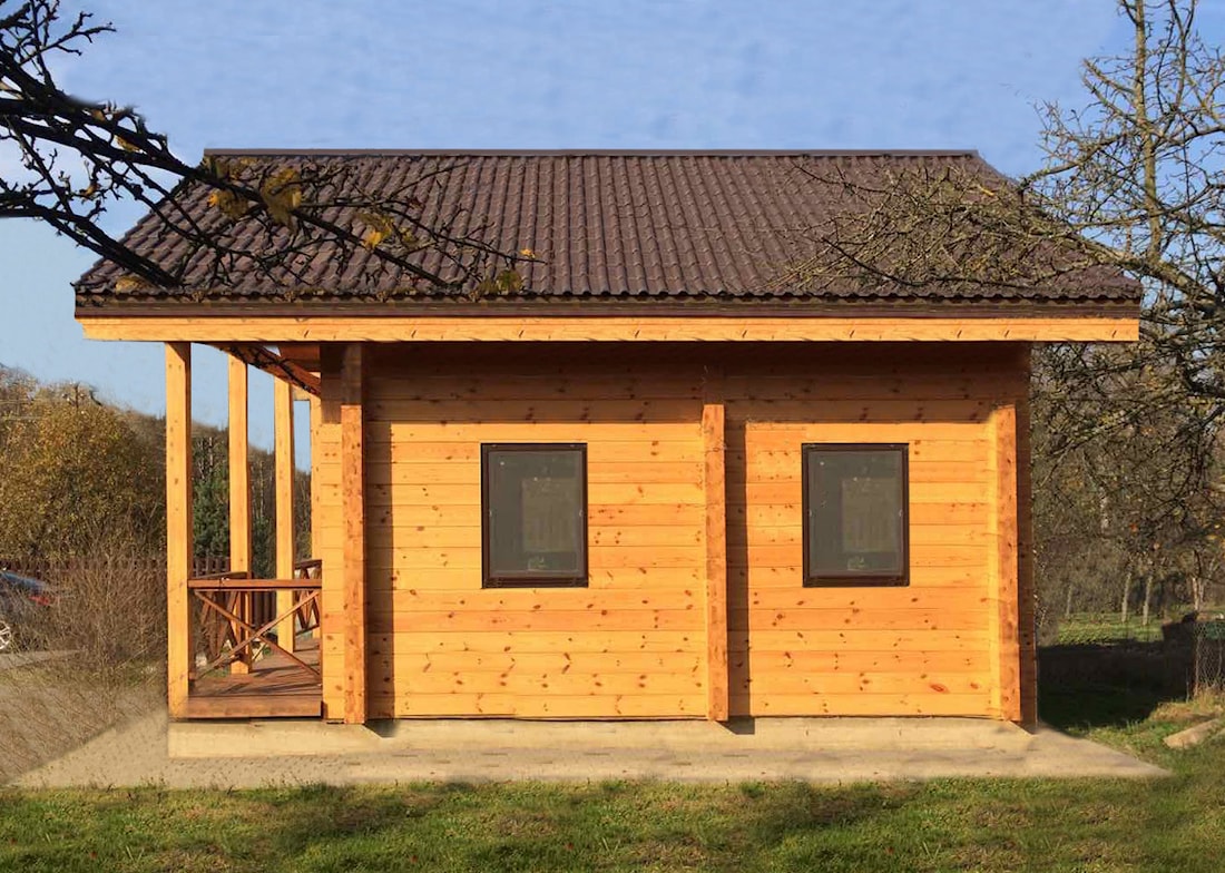 Wooden house of glued timber "Ukraine"