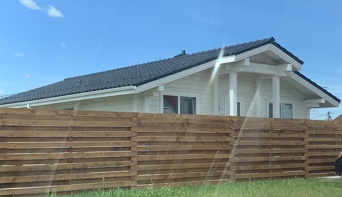 A typical project of a house made of timber