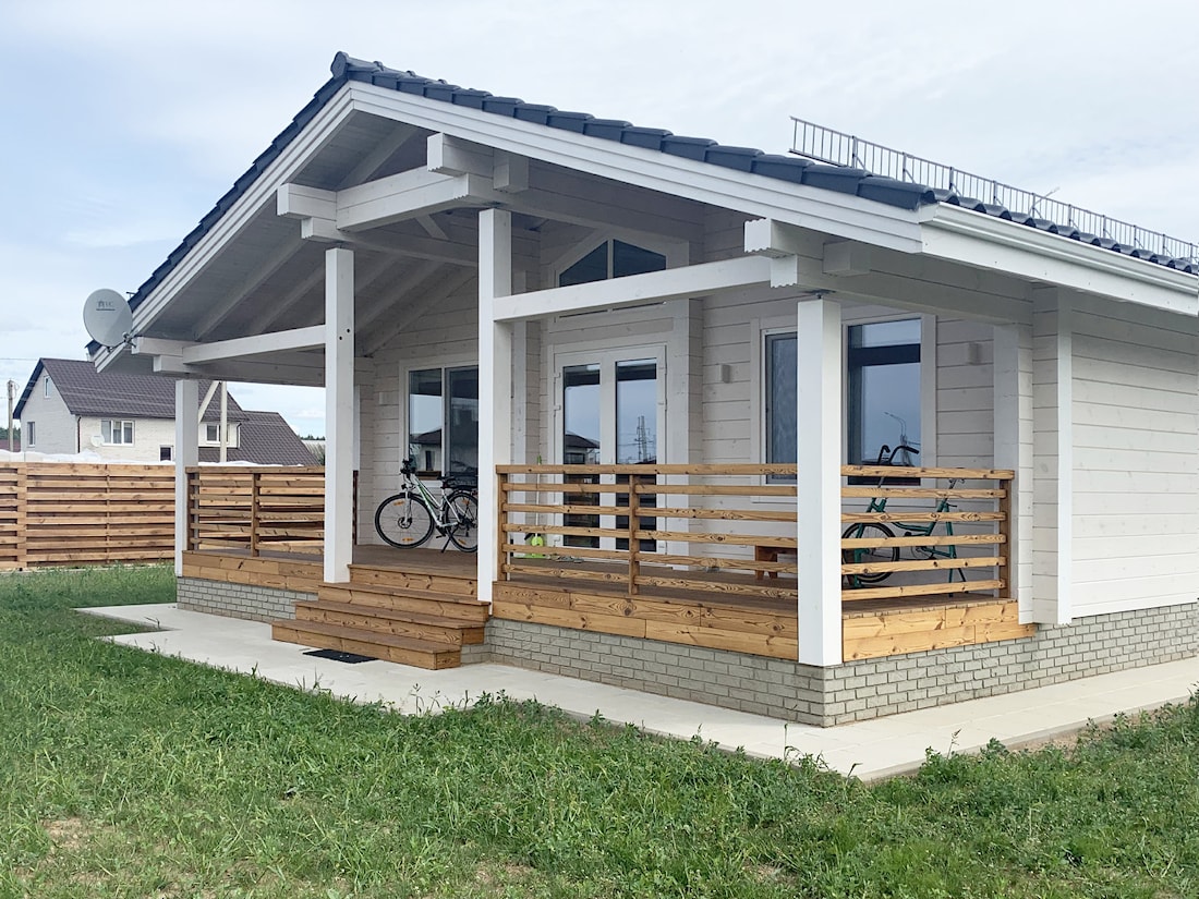 A typical project of a house made of timber