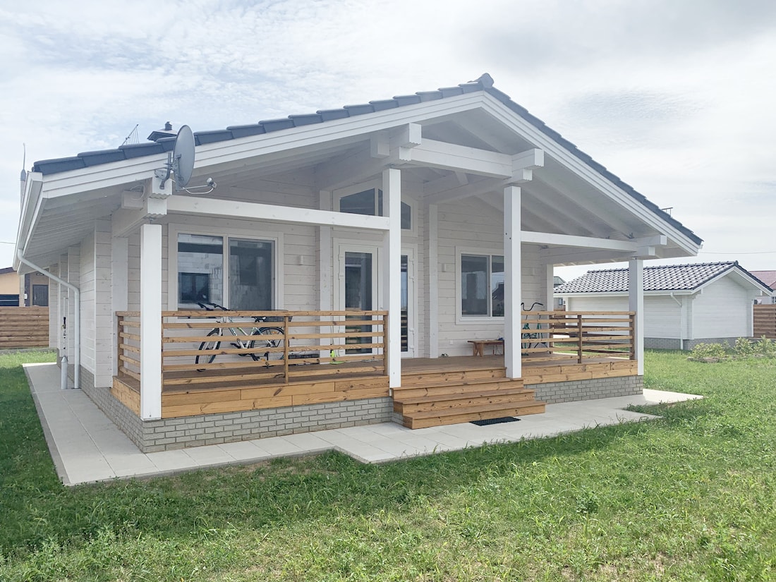 A typical project of a house made of timber