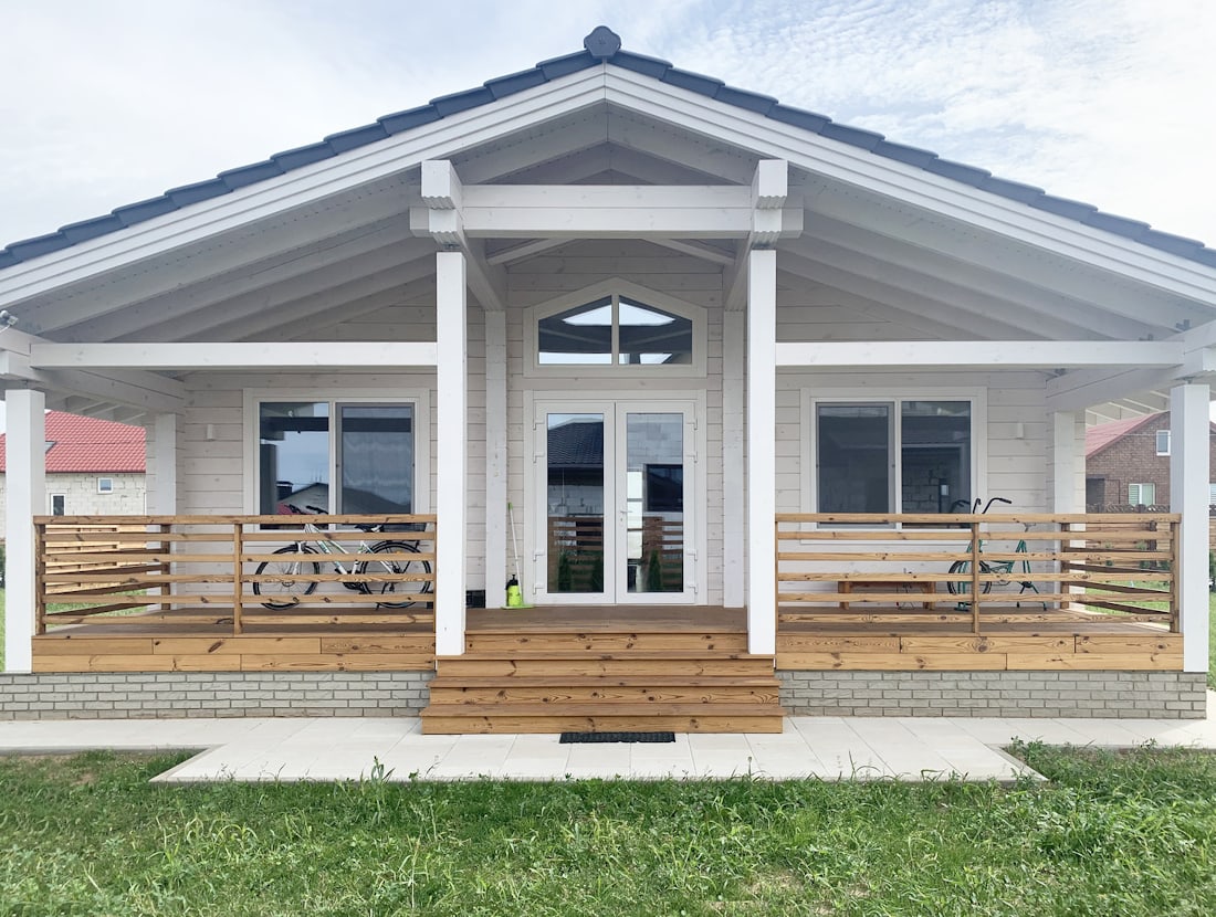 A typical project of a house made of timber