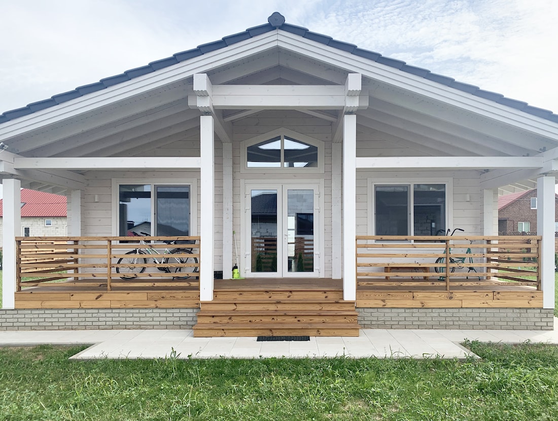 A typical project of a house made of timber