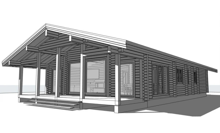 House-chalet made of timber "Black Forest 1", 180 m²  