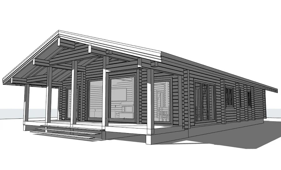House-chalet made of timber "Black Forest 1", 180 m²  