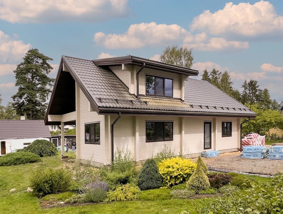 Modern glued timber house "Estonia Loksa" Tommy Cash 180 m2   
