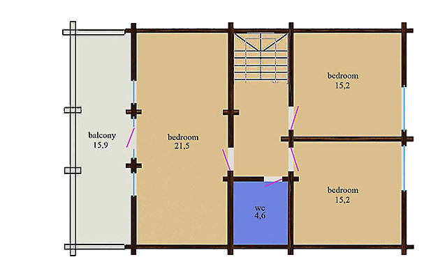 Wooden house plans: Wooden home design 172 m²