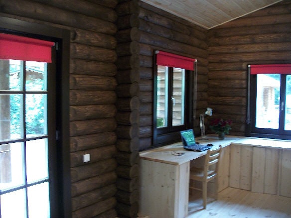 Wooden house assembly in Amsterdam suburb, Netherlands