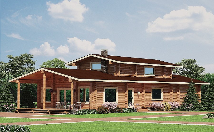 Wooden house plans: Bower wooden homes 174 m²  