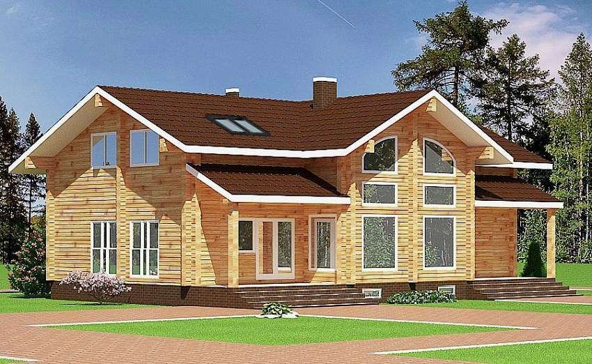 Wooden house plans: Wooden house "Blanka" 196 m²  