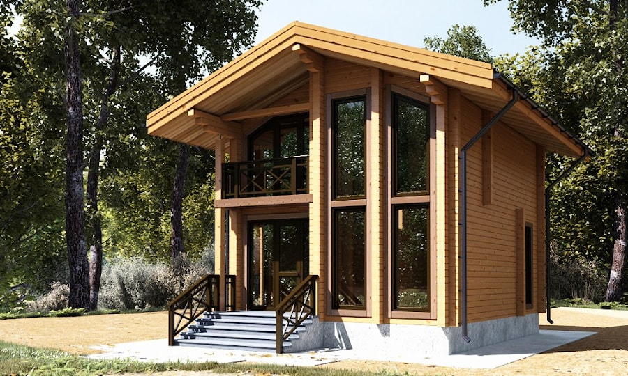Modular home "Till" 84 m2 Glued Laminated timber  