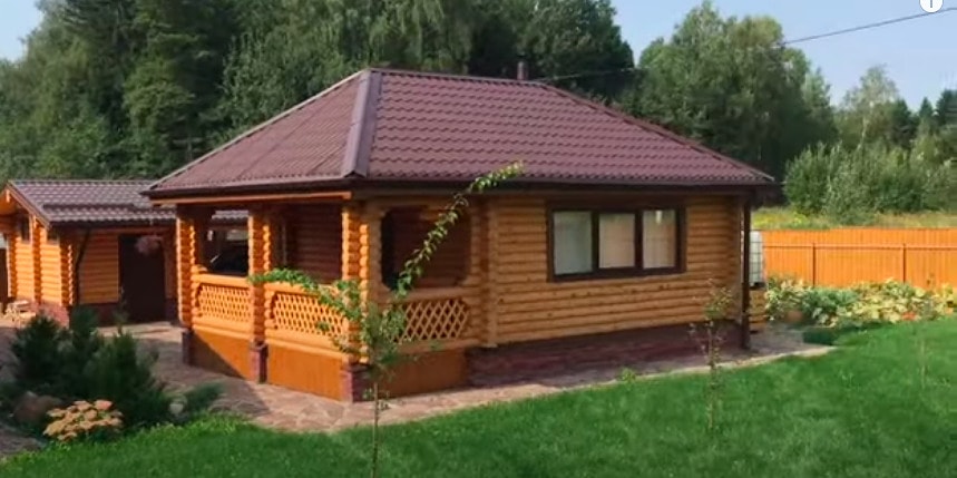 Wooden sauna "Katusha" 41 m²  