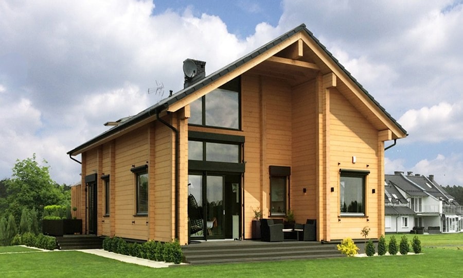 Wooden house plans: Polish wooden home "Sun" 164 m²  