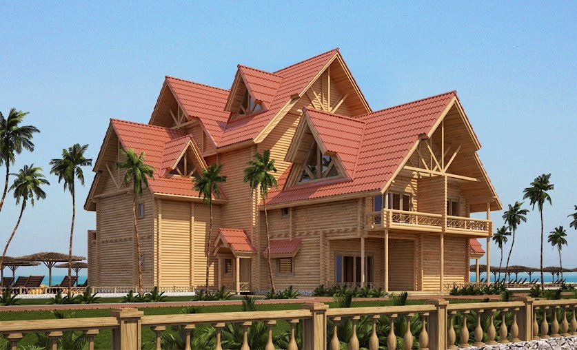 The real pearl of your hotel business – a wooden hotel on the sea coast!  