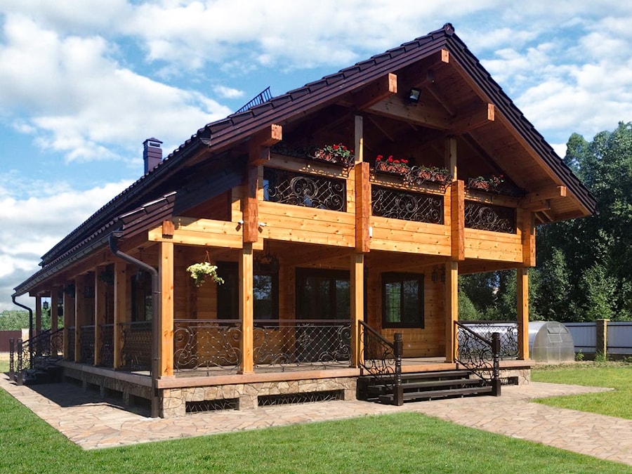 Wooden house made of profiled glued timber "Happiness" 175 m2  