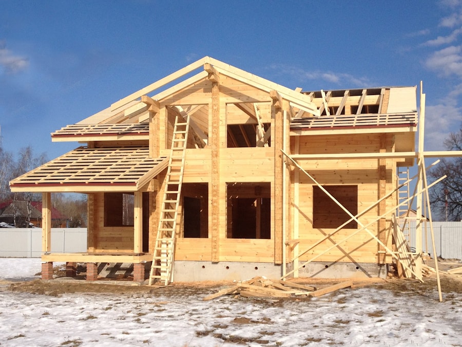 Wooden two-storey house of profiled timber, project “Little Sun”   