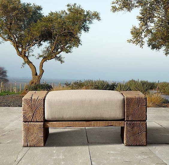 Furniture made of logs and timber  