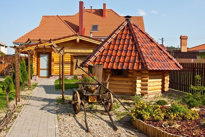 Wooden sauna "Old wooden fortress" 36 m²  