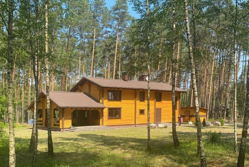 Coliving in Belarus, wooden house "Coliving": sauna, oven, terrace. 2020 year  